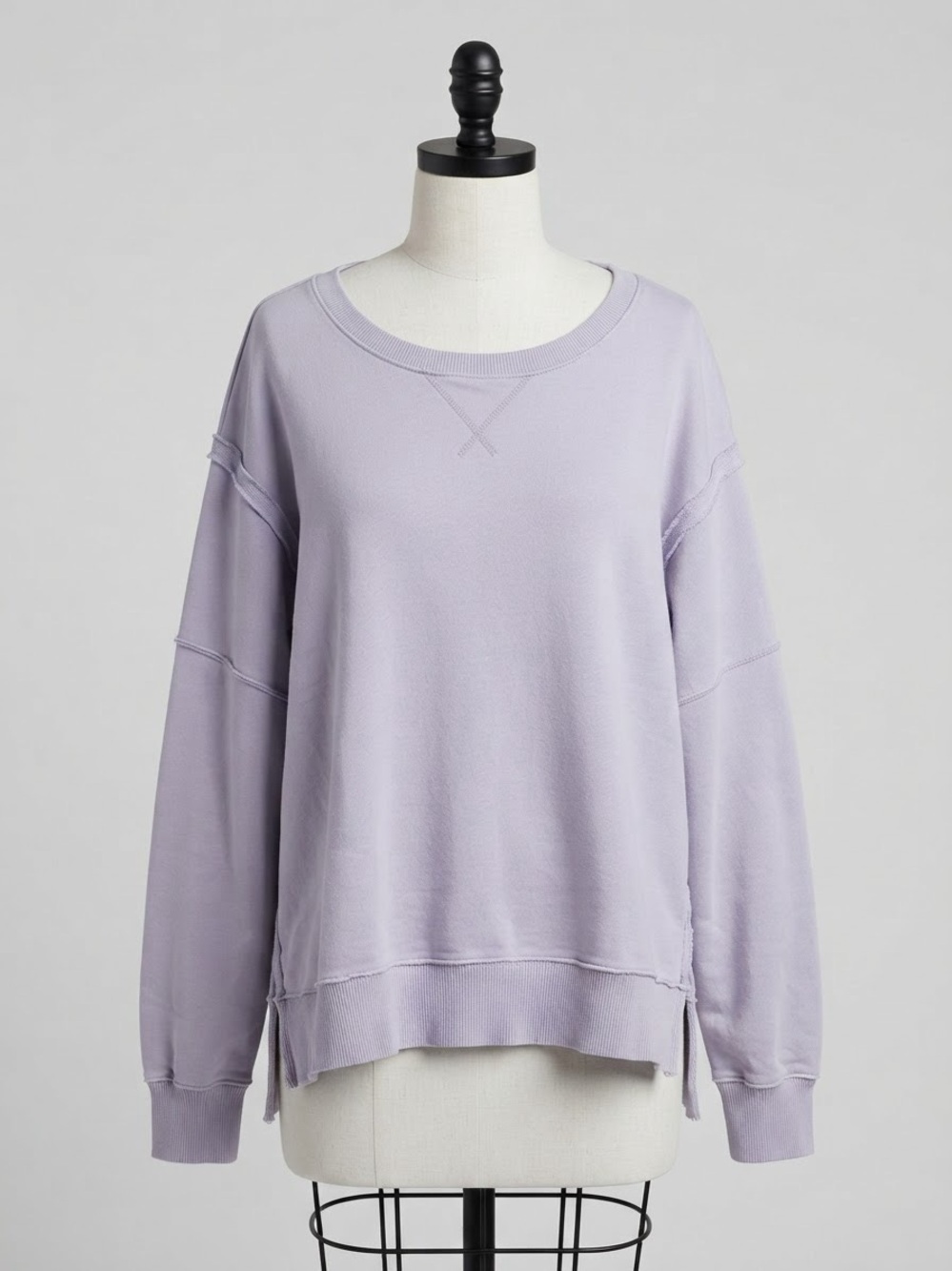 American Eagle Outfitters Lavender Scoop Neck Sweatshirt